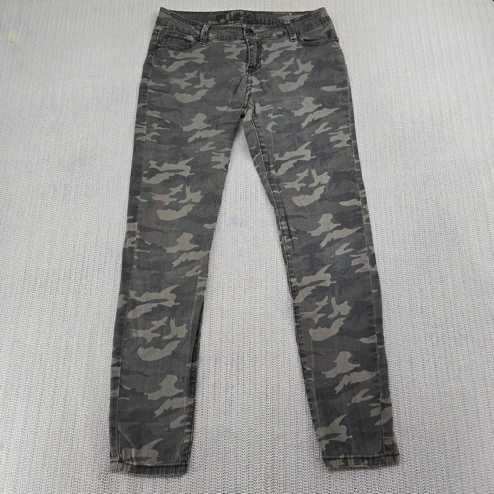 Rue 21 Jeans Womens 9/10 Skinny Woodland Camo Straight Leg Stretch